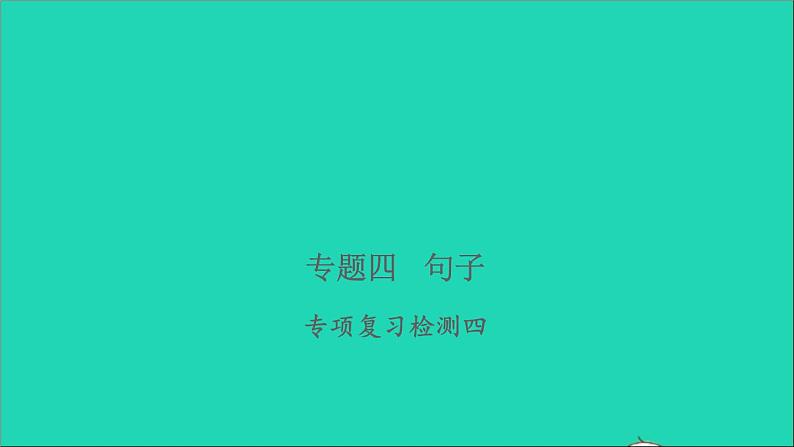 2021年语文专题四句子专项复习检测习题课件01