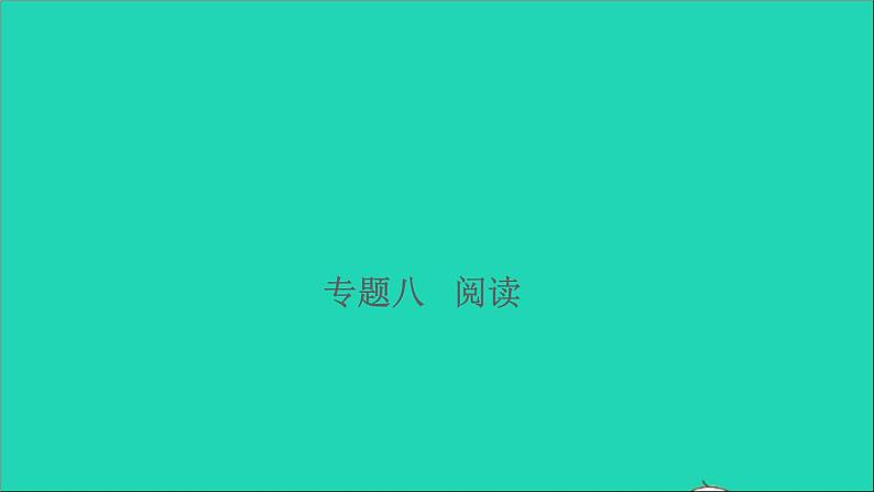 2021年语文专题八阅读习题课件01