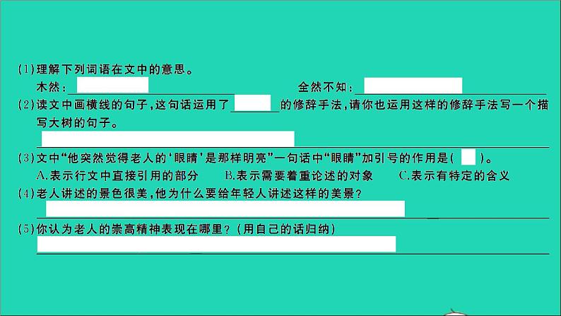 2021年语文专题八阅读习题课件04