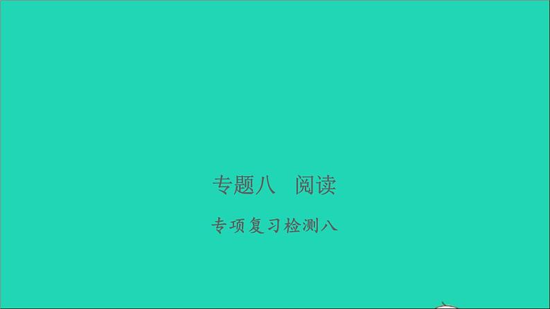 2021年语文专题八阅读专项复习检测习题课件第1页