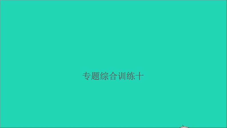 2021年语文满分特训第一部分专题复习第三章句子专题综合训练十课件第1页