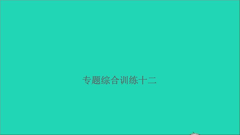 2021年语文满分特训第一部分专题复习第四章积累与运用专题综合训练十二课件第1页