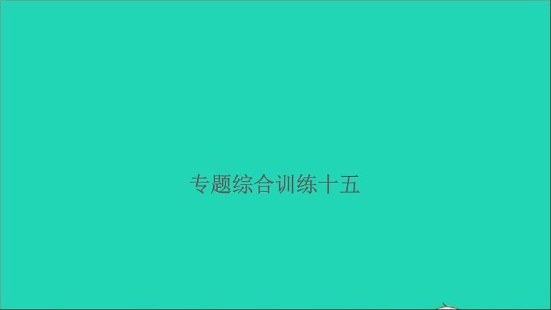 2021年语文满分特训第一部分专题复习第五章语言实践专题综合训练十五课件第1页