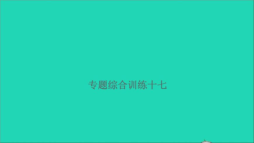 2021年语文满分特训第一部分专题复习第六章阅读专题综合训练十七课件第1页