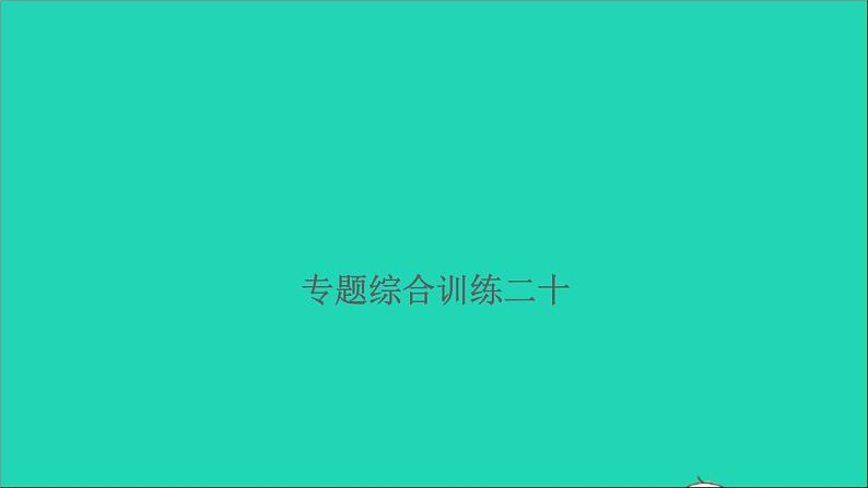 2021年语文满分特训第一部分专题复习第六章阅读专题综合训练二十课件第1页