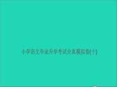 2021年语文满分特训卷毕业升学考试全真模拟卷十课件