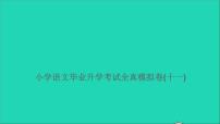 2021年语文满分特训卷毕业升学考试全真模拟卷十一课件