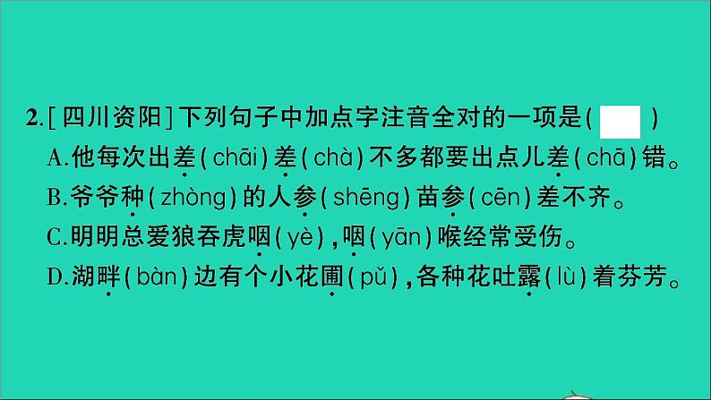 2021小升初语文归类冲刺专题一拼音与汉字专项三同音字多音字形近字课件03