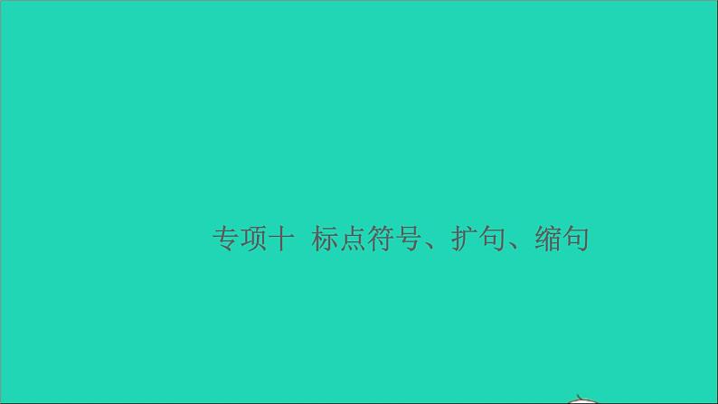 2021小升初语文归类冲刺专题三句子专项十标点符号扩句缩句课件第1页