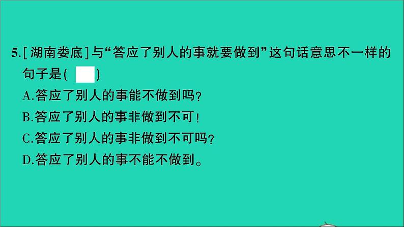 2021小升初语文归类冲刺专题三句子专项十一句子综合课件06