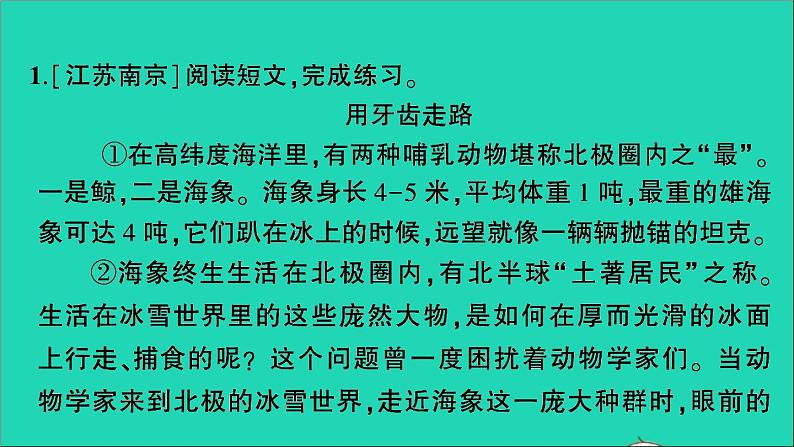 2021小升初语文归类冲刺专题六阅读理解专项二十三说明文阅读课件第2页