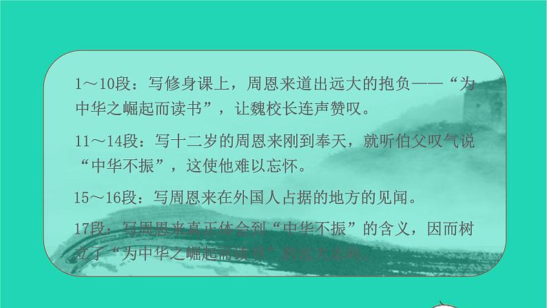 2021秋四年级语文上册第七单元22为中华之崛起而读书课件新人教版第7页