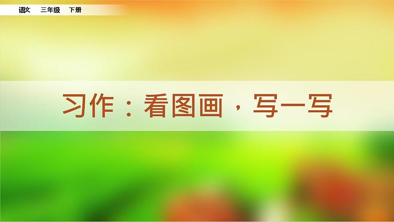 人教部编版（五四制）三年级下册语文习作：看图画课件，写一写07