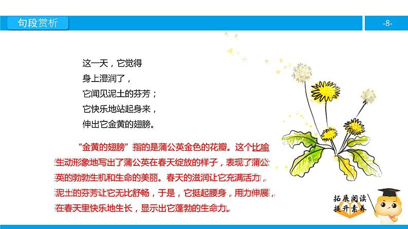 四年级【专项训练】课外阅读：别踩了这朵花（下）课件PPT第8页