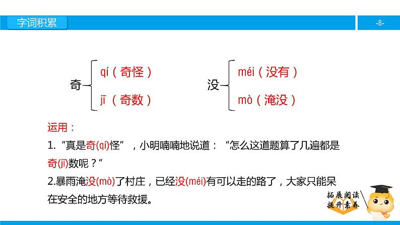 四年级【专项训练】课外阅读：触摸春天（上）课件PPT08