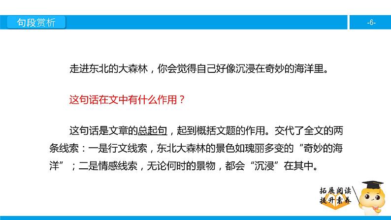 四年级【专项训练】课外阅读：东北大森林（下）课件PPT第6页