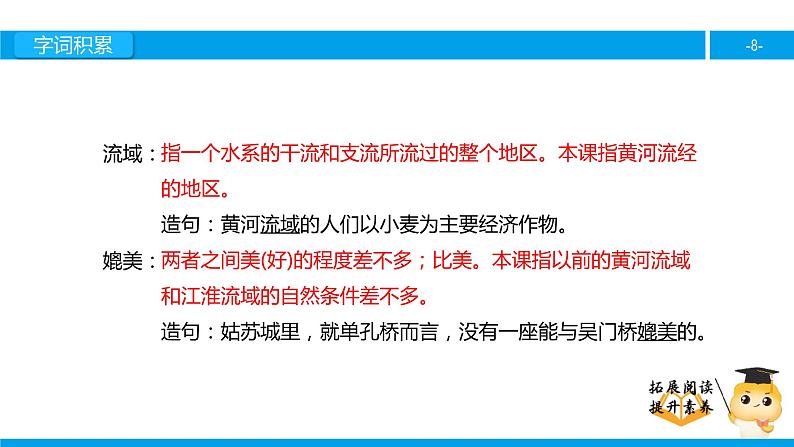 四年级【专项训练】课外阅读：黄河是怎样变化的（上）课件PPT第8页