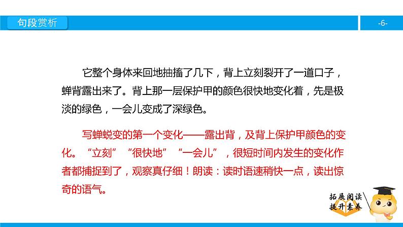 四年级【专项训练】课外阅读：金蝉脱壳（下）课件PPT第6页