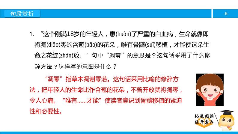 四年级【专项训练】课外阅读：跨越海峡的生命桥（下）课件PPT06