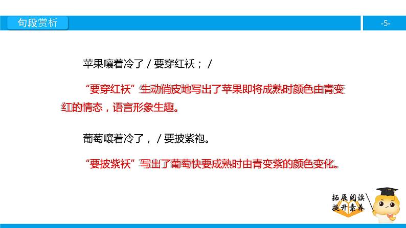 四年级【专项训练】课外阅读：秋天向我们微笑（下）课件PPT05