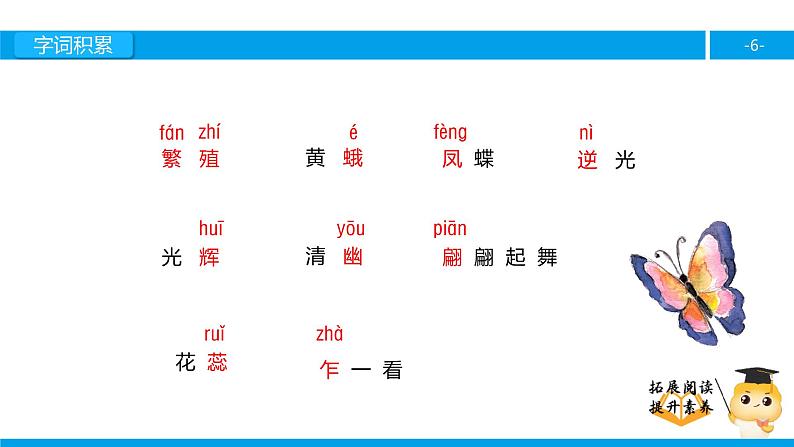 四年级【专项训练】课外阅读：台湾蝴蝶甲天下（上）课件PPT06