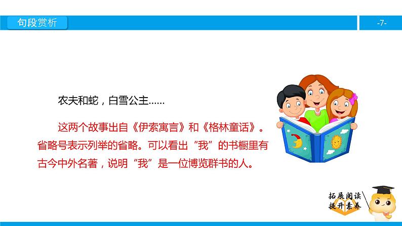 四年级【专项训练】课外阅读：我有一个小小的书橱 （下）课件PPT第7页