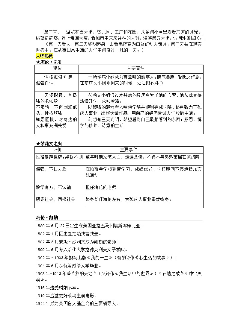 统编版五年级下册读书吧必读书《假如给我三天光明》导读、阅读检测及答案第2页