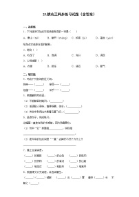 小学语文人教部编版四年级下册25挑山工达标测试