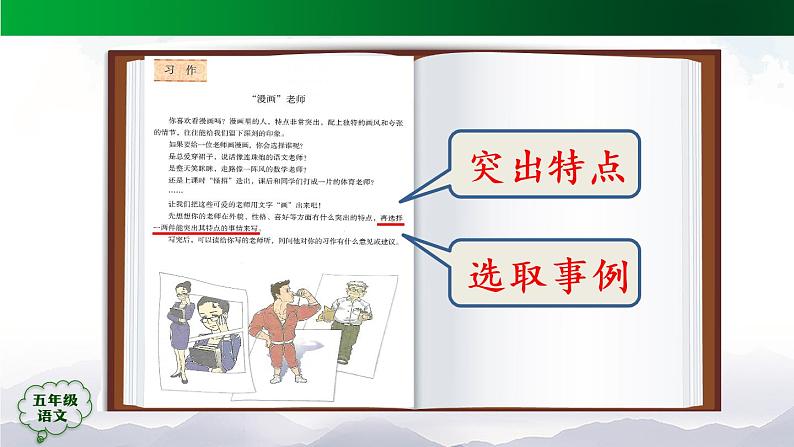 五年级【语文(统编版)】习作《“漫画”老师》(第二课时)-课件第5页