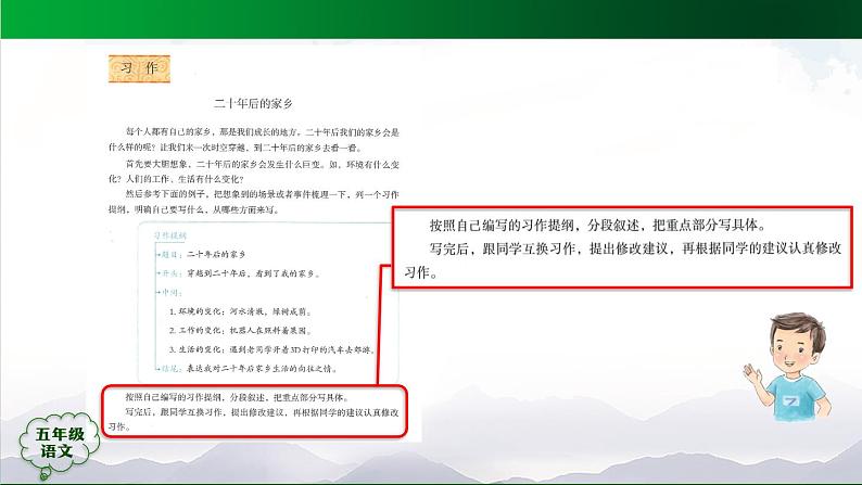 五年级【语文(统编版)】习作《二十年后的家乡》(第二课时)-课件第2页