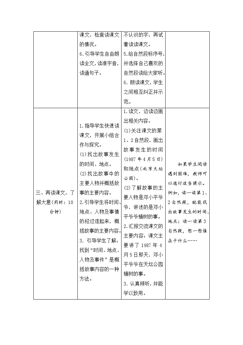 二年级下册语文4《邓小平爷爷植树》导学案第3页