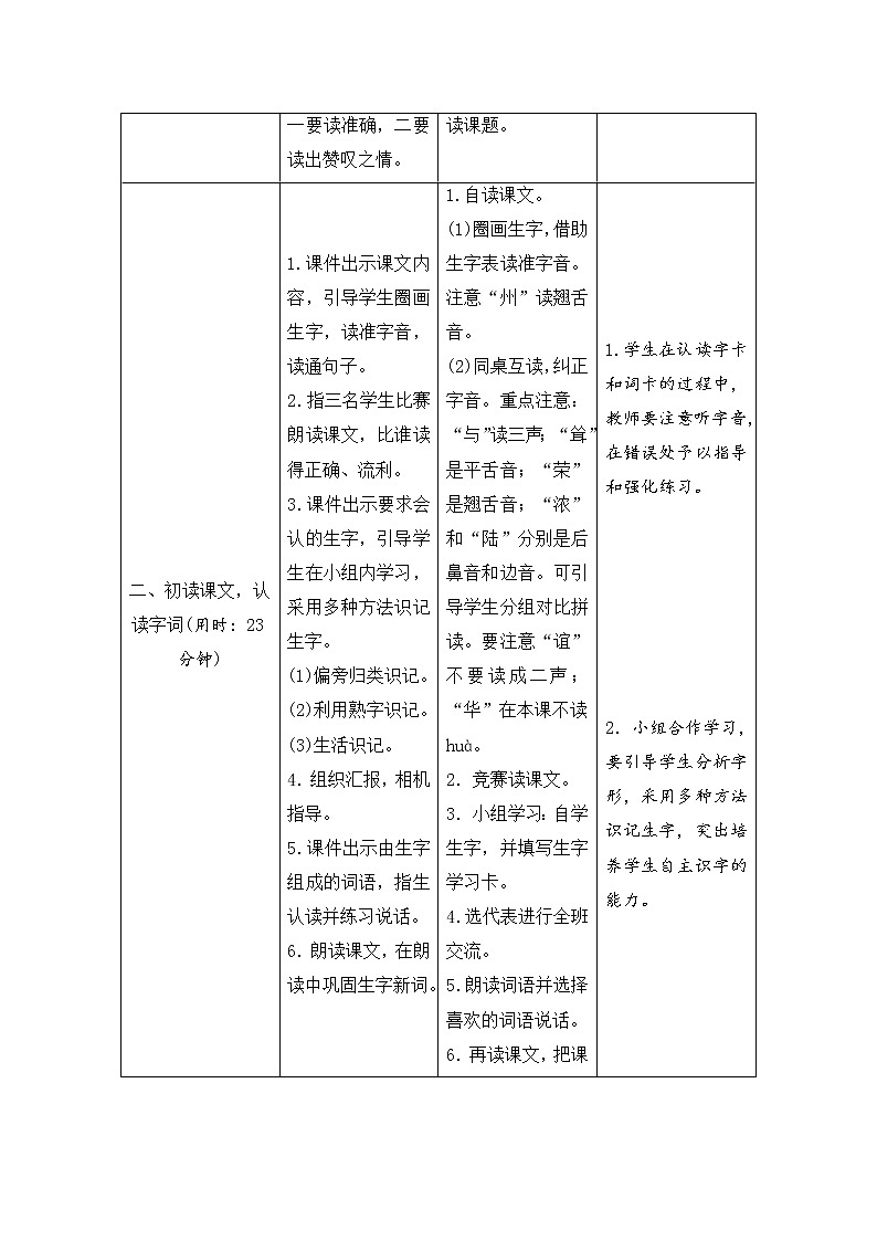 二年级下册语文识字1《神州谣》导学案02