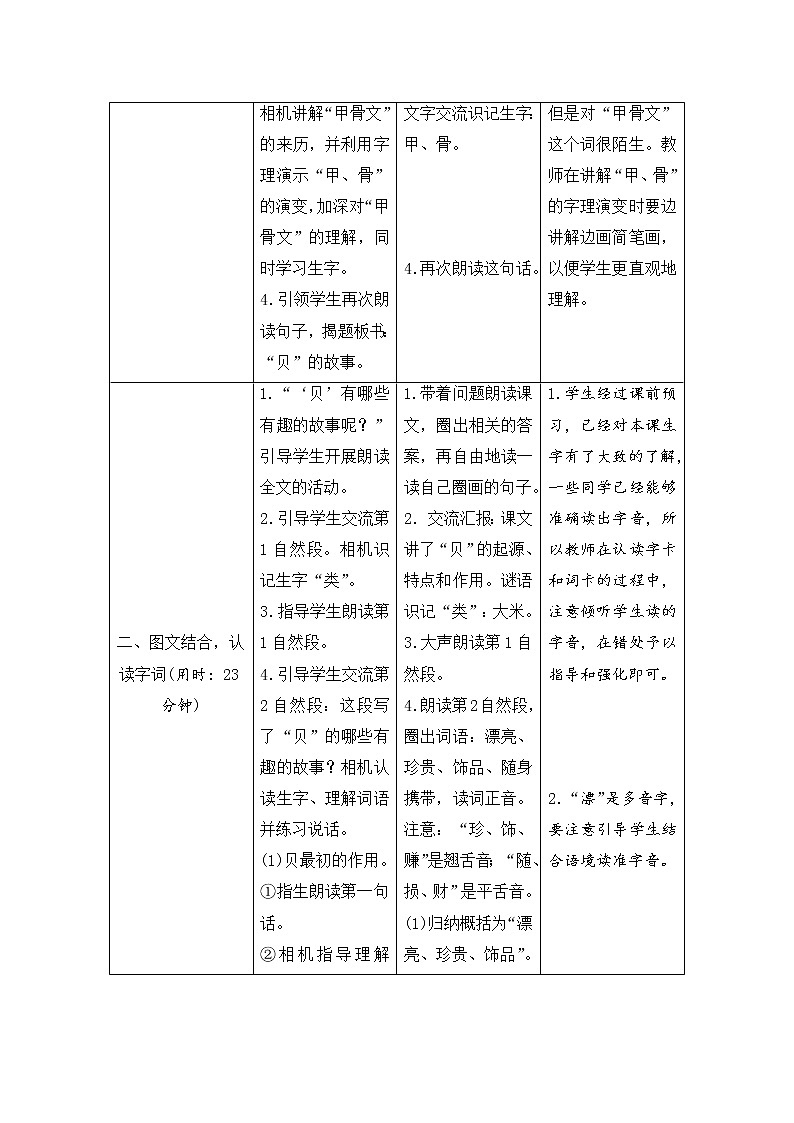 二年级下册语文识字3《“贝”的故事》导学案02