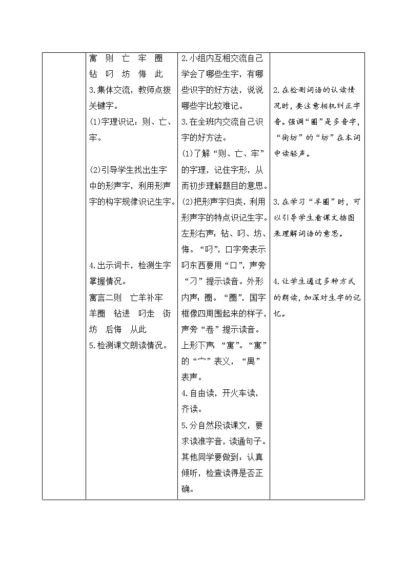 二年级下册语文12《寓言二则》导学案02