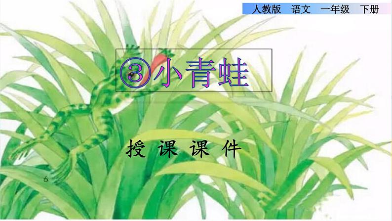 识字3《小青蛙》课件+教案+素材+练习01