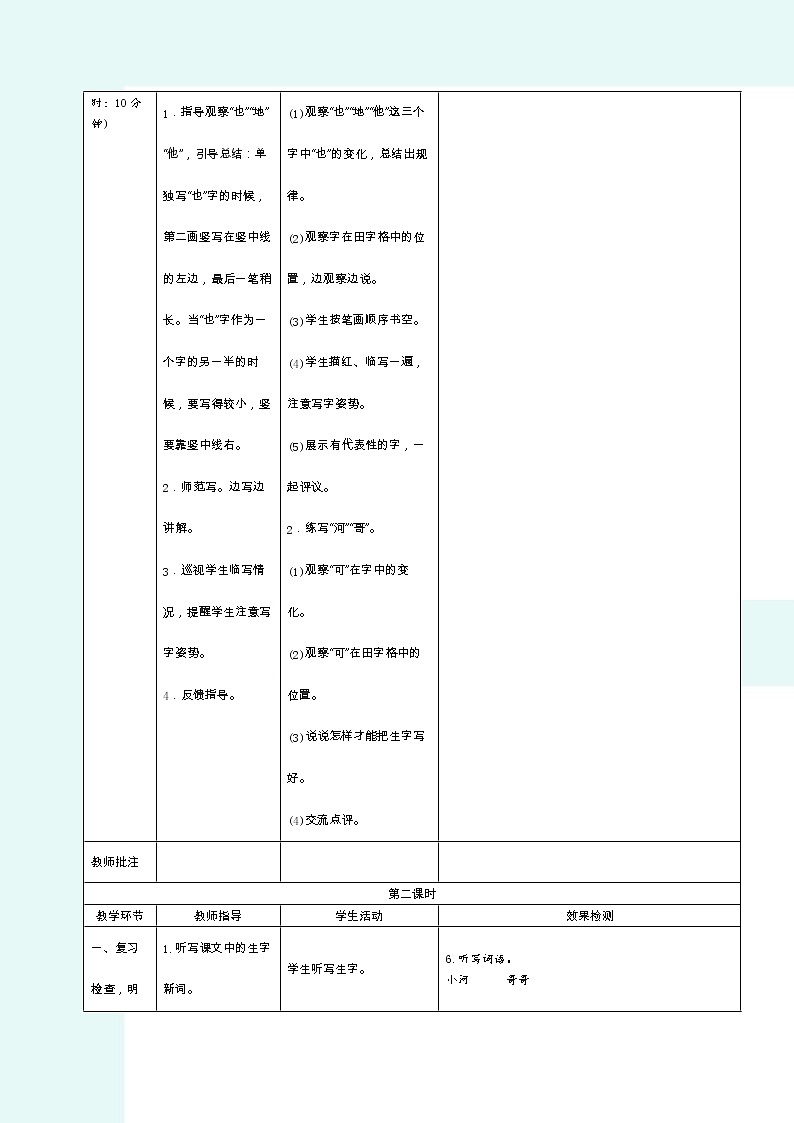 2022春部编版一年级下册语文5.小公鸡和小鸭子 学案03