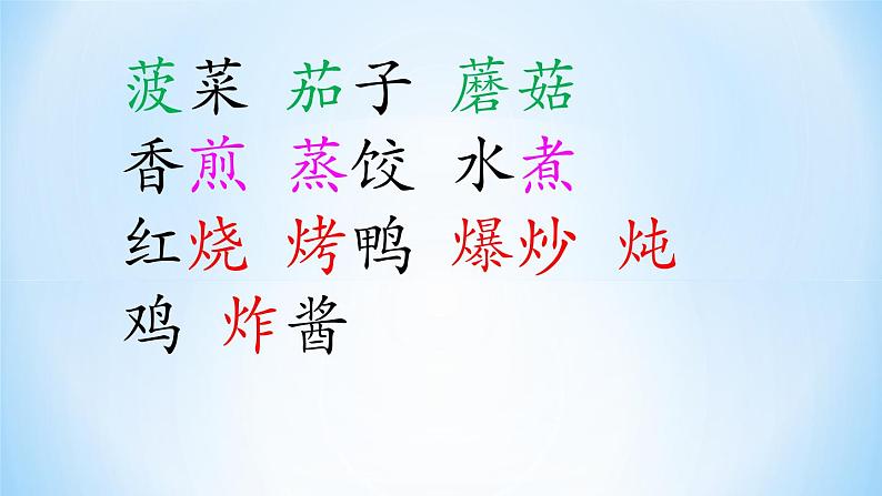 识字 4《中国美食》第一课时 课件 2021-2022学年部编版语文二年级下册第5页