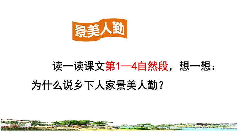 人教版四年级下册语文 第1单元 2.乡下人家品读释疑课件06