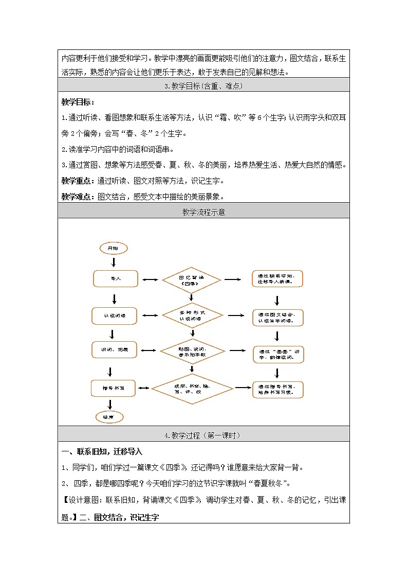 部编版语文一年级下册《识字——春夏秋冬》教案9第2页