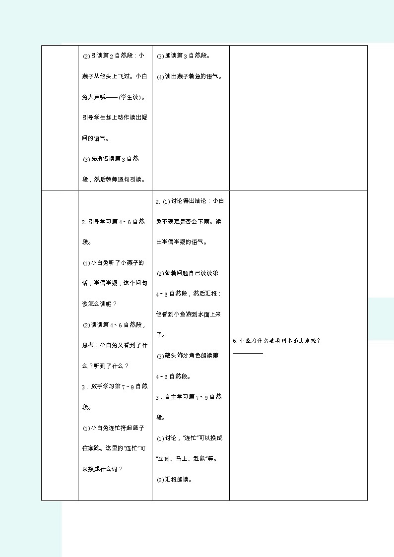2022春部编版一年级下册语文14.要下雨了 学案第3页