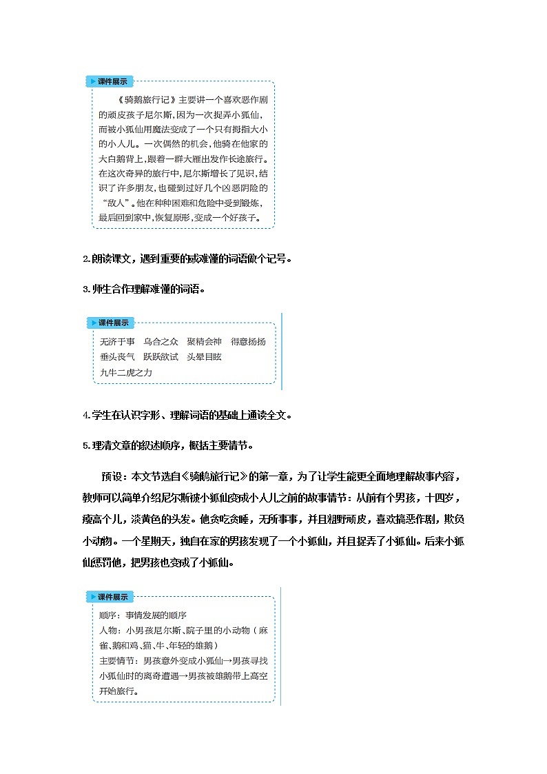 人教版语文六年级下册 第二单元6.骑鹅旅行记（节选）PPT课件+教案03