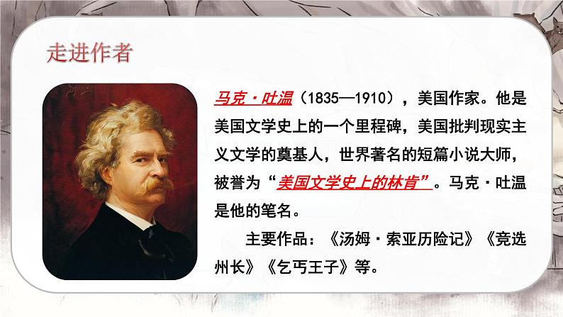 人教版语文六年级下册 第二单元7.汤姆•索亚历险记（节选）PPT课件+教案03