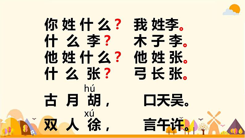 人教部编版语文一年级下册《识字——姓氏歌》课件1007