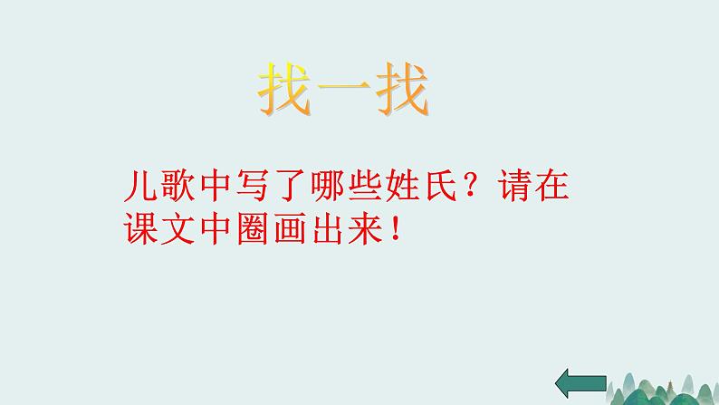 人教部编版语文一年级下册《识字——姓氏歌》课件306