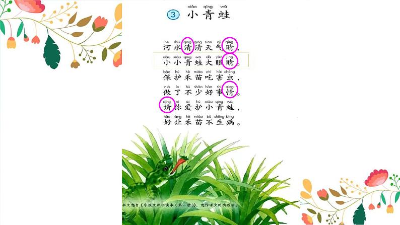 人教部编版语文一年级下册《识字（一）——小青蛙》课件16第2页