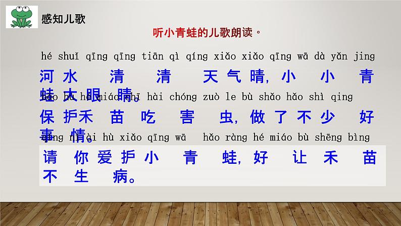 人教部编版语文一年级下册《识字（一）——小青蛙》课件6第3页