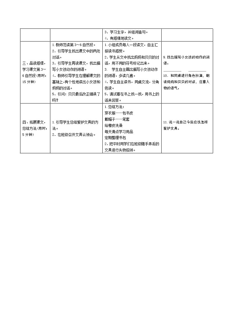 【部编版】2022年春一年级语文下册导学案设计15文具的家课件PPT03