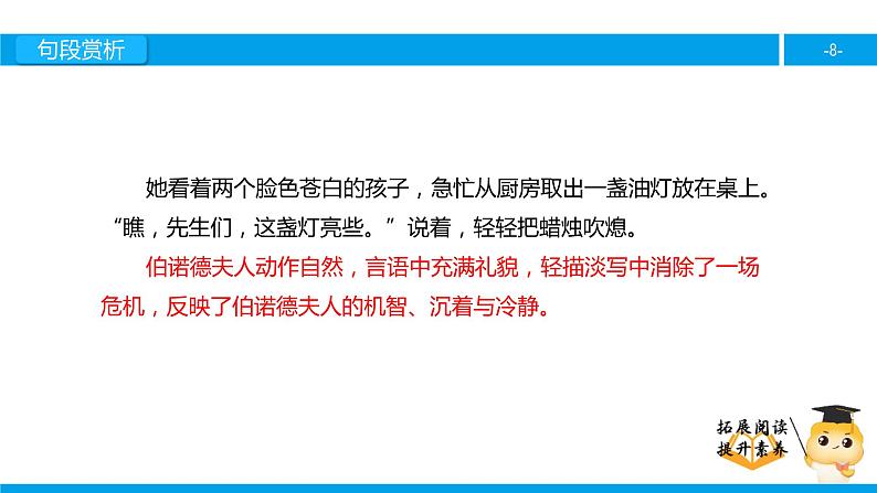 六年级课外阅读：半截蜡烛（下）课件PPT第8页