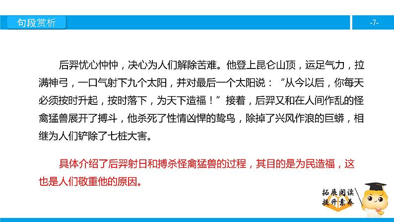 六年级课外阅读：嫦娥奔月（下）课件PPT第7页