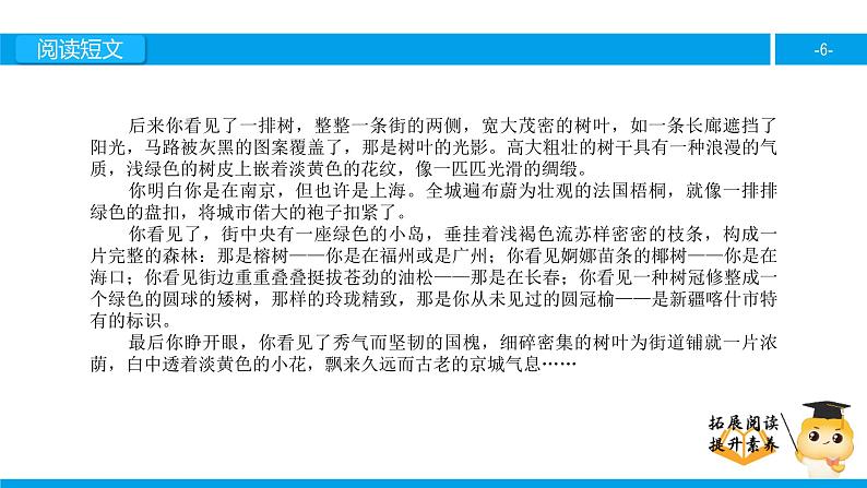 六年级课外阅读：城市的标志（上）课件PPT第6页